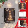 24pcs Black Golden Christmas Gift Bags with Handles Reindeer Christmas Tree Snowflake Kraft Paper Bags Party Favor Goody Bags