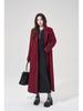 Korean Contrasting Color Lapel Long-sleeved Knitted Dress New Style High-end Waist Slimming Inner A-line Long Skirt for Women