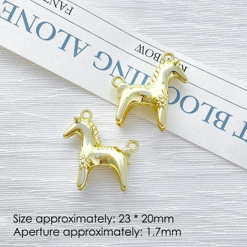 1Pcs Cute Simple Horse Animal Pendant Charms For Handmade Jewelry Making Necklace Earrings Bracelet Diy Accessories Supplies