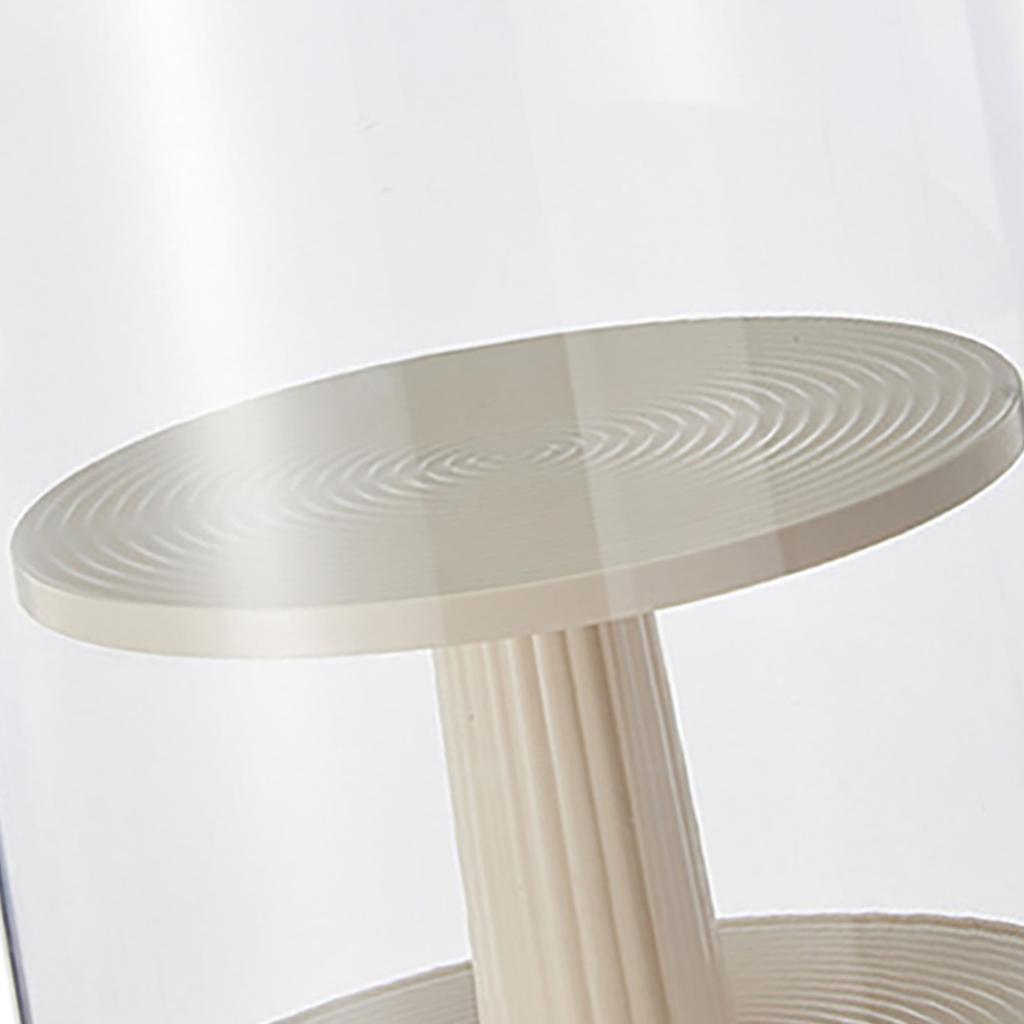 2 Tier Action Figures Display Case Rotating Dust Proof Blind Box Storage Box for Figures