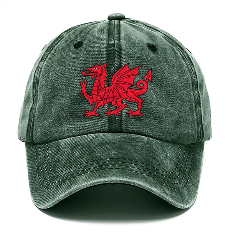 Pc Red Dragon Printed Baseball Hat Casual Washed Hats for Men Hat for Women Breathable Baseball Caps Outdoor Hat Adjustabl