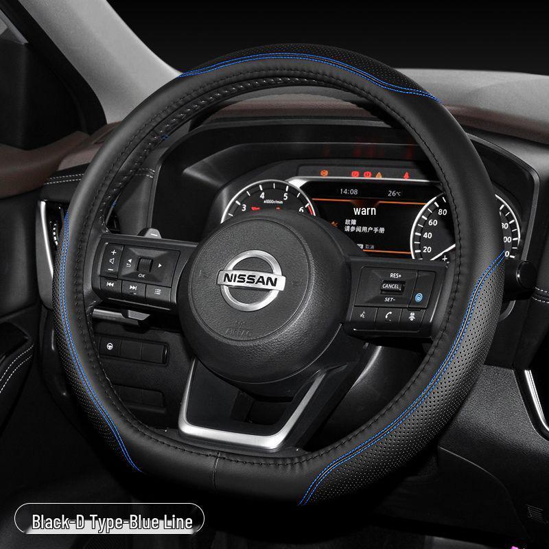 D0X Echte Lederlenkradabdeckung für Nissan Sylphy, Murano, Old Teana, Qashqai, Sunny, Livina, Tiida.