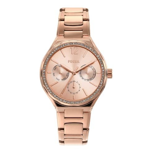 

Fossil EEVIE BQ3721 Women s Watch, Pink Gold