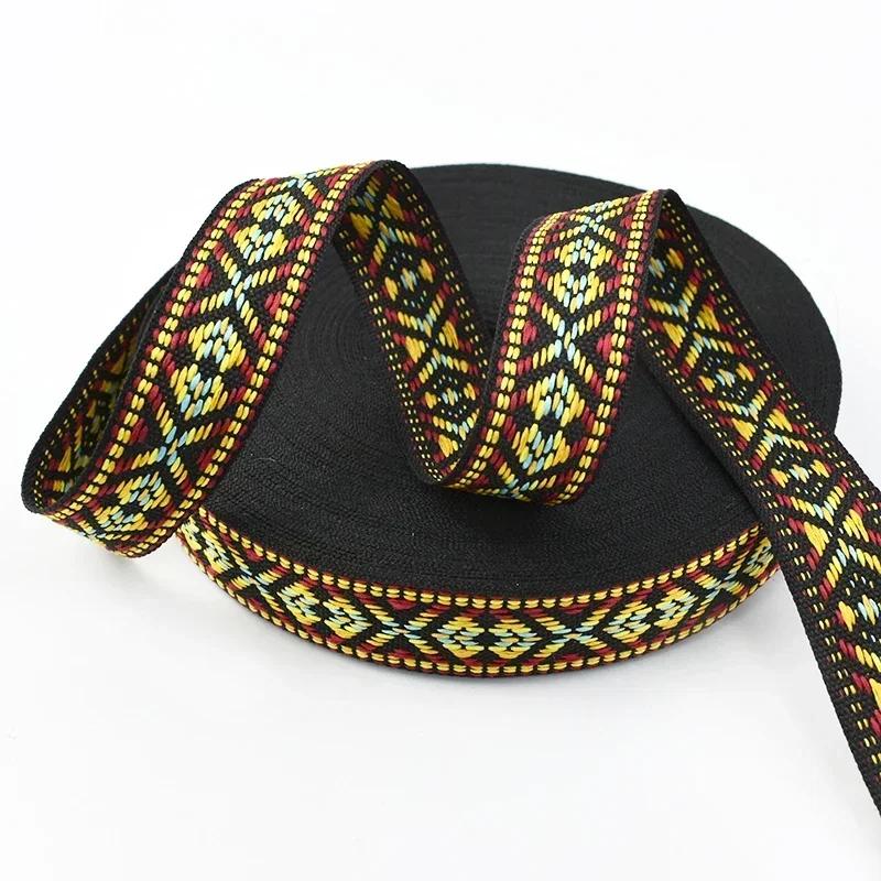 2-20 Meter 20mm Besticktes Jacquard-Band Polyester-Gurtband Spitzenbesatz für Haustierhalsbänder Kleidung DIY Nähzubehör