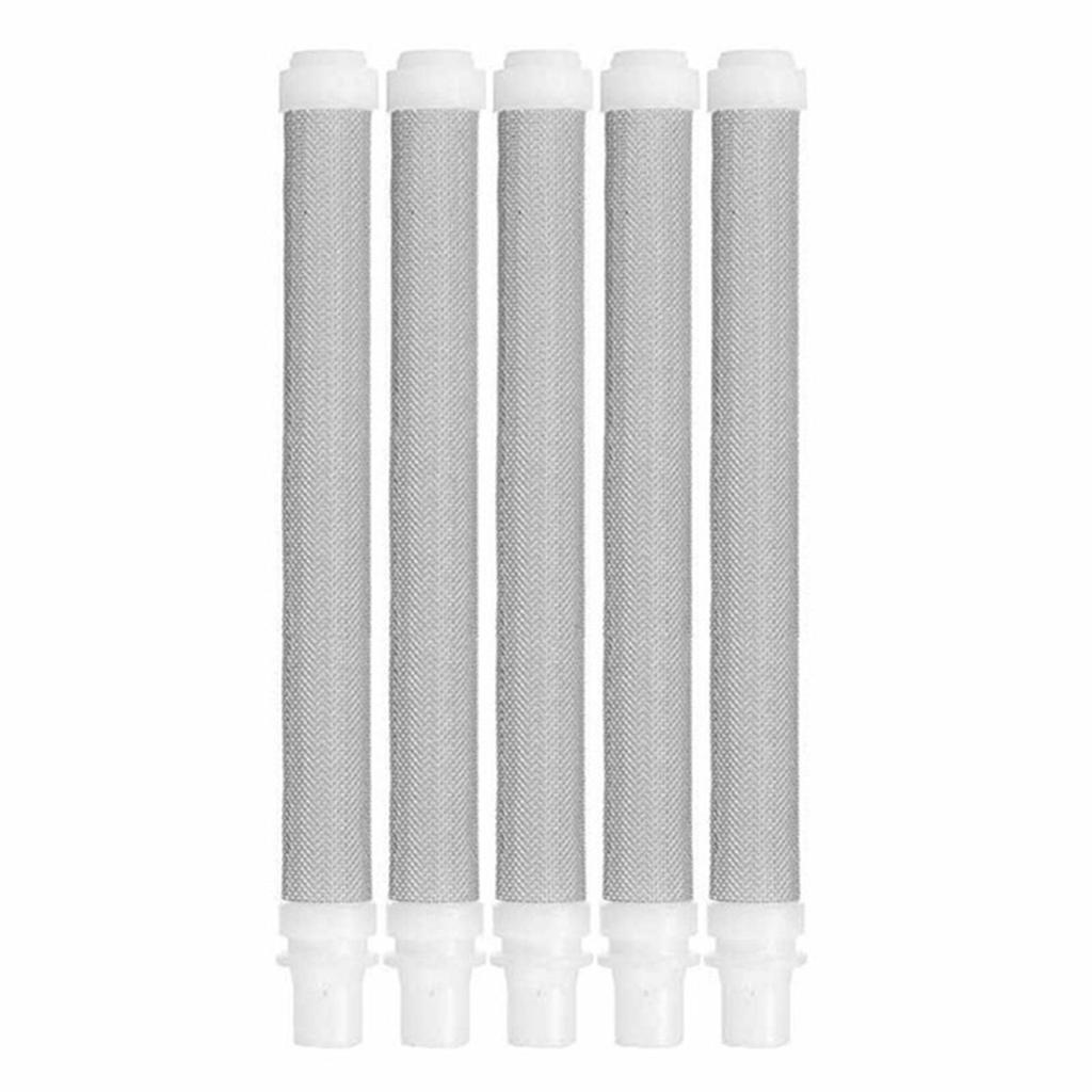 5Pcs High Pressure Airless Spraying Filter 60 Mesh Push on Type Replacement Stainless Steel Paint