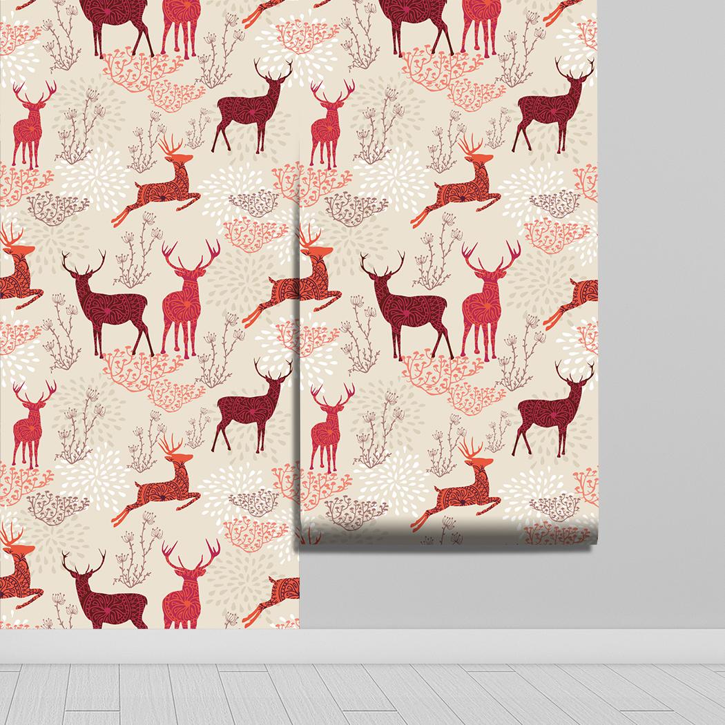 

Рождественский олень самоклеящиеся обои благородный олень отклеивающиеся обои съемная контактная бумага наклейка на стену для декора дома 2mx45cm