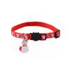Adjustable Pet Cat Collar Safety Buckle with Cat Face Pendant Bell Anti-lost Cat Necklace Cat Pattern Quick Release