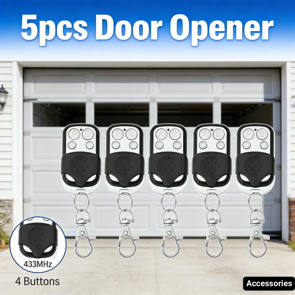 5 יחידות משכפל שלט רחוק 4 כפתורים 433MHz משכפל שיבוט החלפה אוניברסלית אלחוטי נייד לשער גראז'