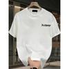 European Size Heavyweight Pure Trendy Print Short-Sleeve T-Shirt for Men, New Summer Casual Style, Loose Fit, Versatile Top In Large Sizes