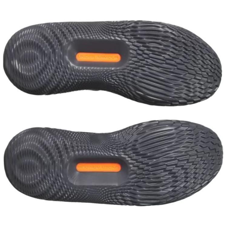 Under Armour Flow FUTR X 4 UAA - Black Blaze Orange Unisex Sneakers Castlerock 3028830-001