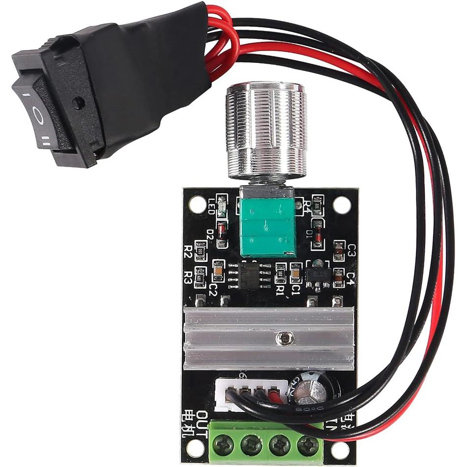 2 Pack 6V 12V 24V 28V 3A 80W 1203BB DC Motor Speed Controller PWM Speed Adjustable Reversible Motor Driver Switch Reversing
