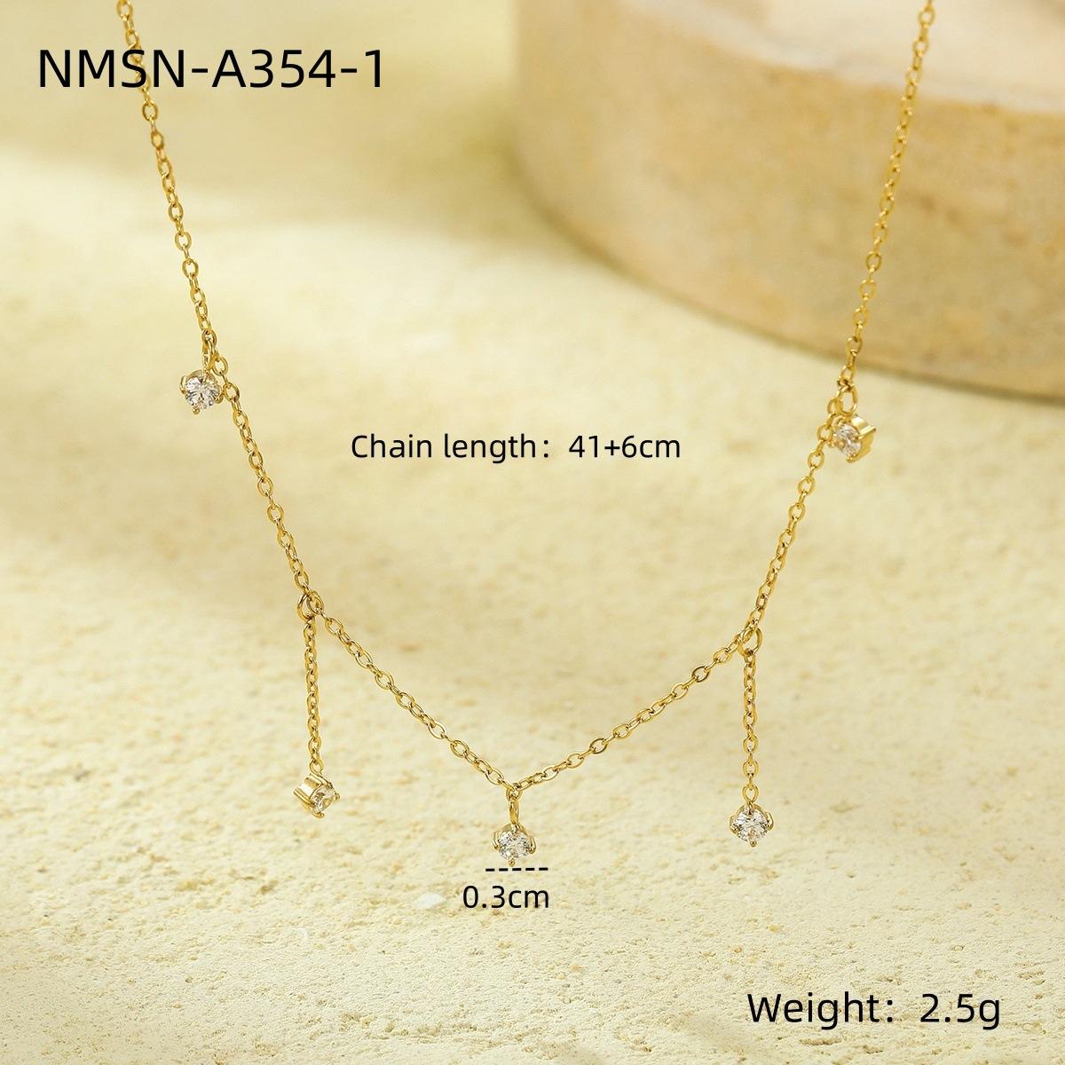 GEMCHIC Women s Zircon Pendant Necklace Stainless Steel Titanium Steel Chain Fashion Jewelry