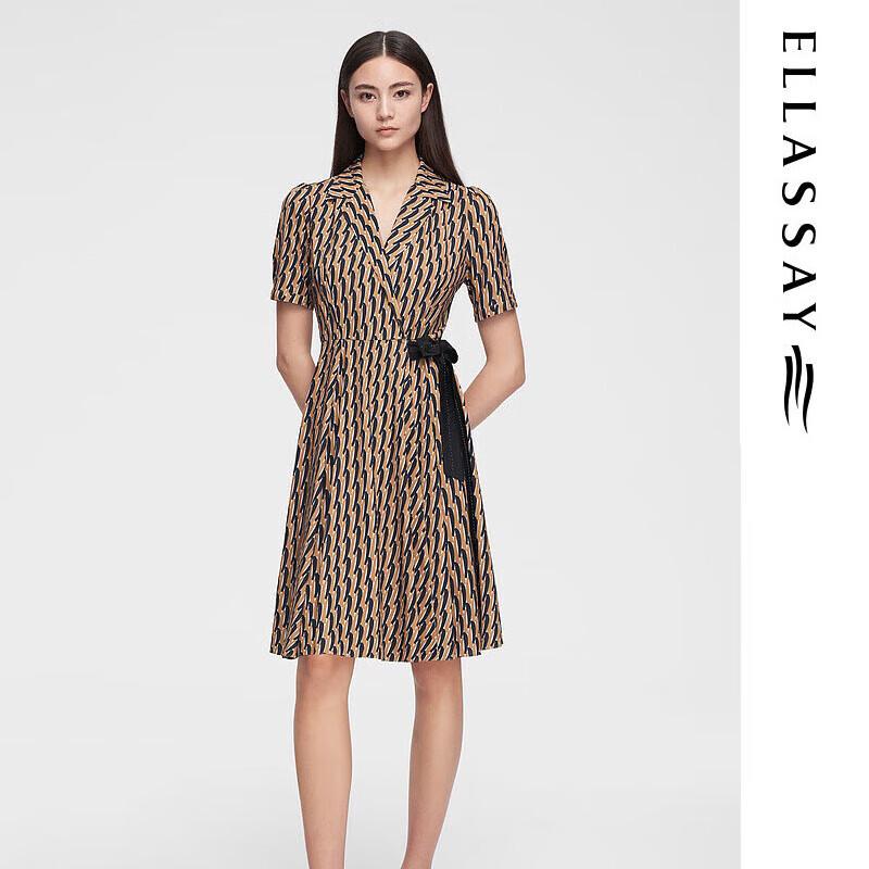 

ELLASSAY Spring Floral Geometric Retro Tea Dress XS