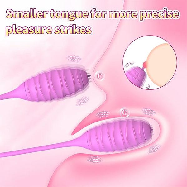 Dildo Realistic Soft Tongue Vibrator, Vbrating Rose Sex Toy for Women, Clit & Nipple Stimulator with 10 Vibration, Female Adult Sex Toys