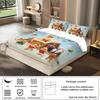Gingerbread Man Digital Printed Polyester Three-Piece Quilt Cover Bedding Quilt Sheet Pillowcase Distribution