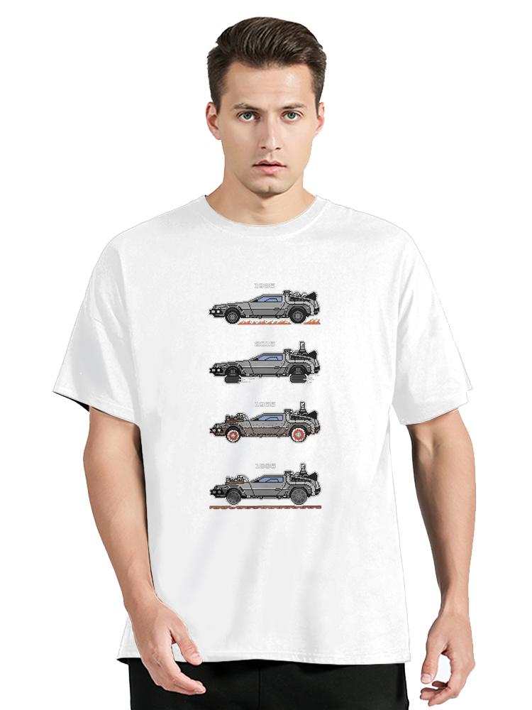Men s T-Shirt Back To The Future 88 MPH Delorean And Flux Capacitor T Shirt Novelty Cotton TShirt Clothes Oversized Graphic Tee S разноцветный