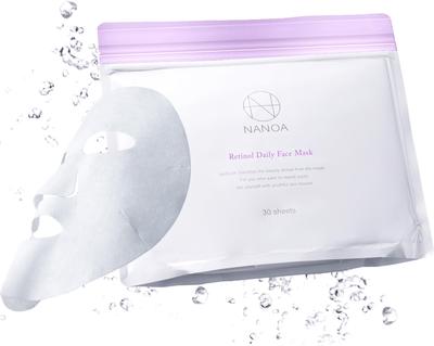 NANOA Retinol Tägliche Gesichtsmaske, Vom Arzt empfohlene Human-Stammzellen-Tuchmaske mit Azelainsäure, Bakuchiol, Vitamin-C-Derivaten, Porenreinigung, Anti