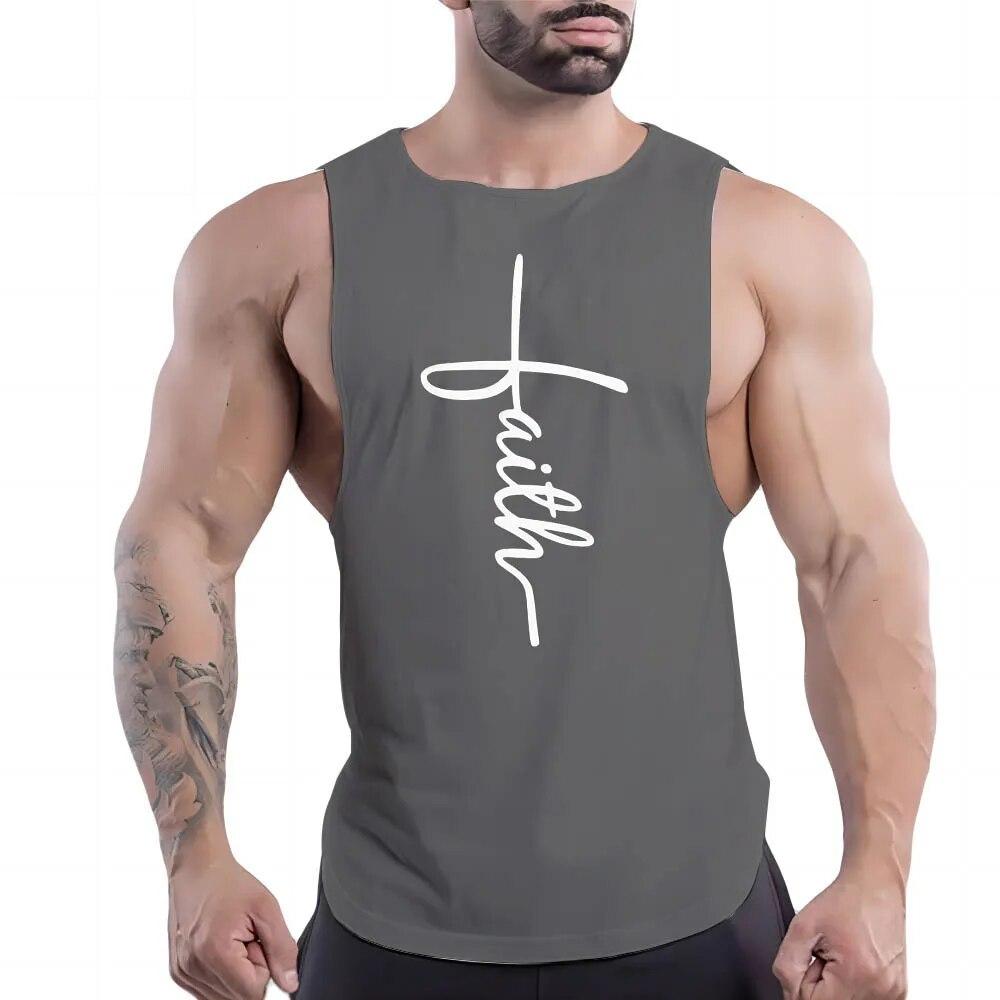 Sommer Herren Freizeit Sport Rundhals Weste Kreative Grafiken 2D Druck Trend Bequem Atmungsaktiv Ärmelloses T-Shirt