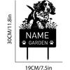 Metall-Gedenkgartenstecker Personalisierter Haustier-Grabstein Zeichen für Hund