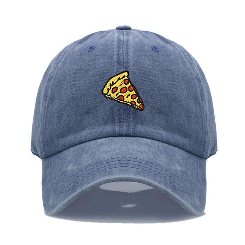 Pizza Embroidered Baseball Cap for Women Men Fashion Adjustable Soft Cotton Dad Hat Unisex Classic Golf Caps