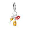 Brand New Copper Metal Sewing Machine Lipstick Couple Series Charm Bead Component Compatible With 4mm Bracelet High Quality Fine Jewelry Charm Bead