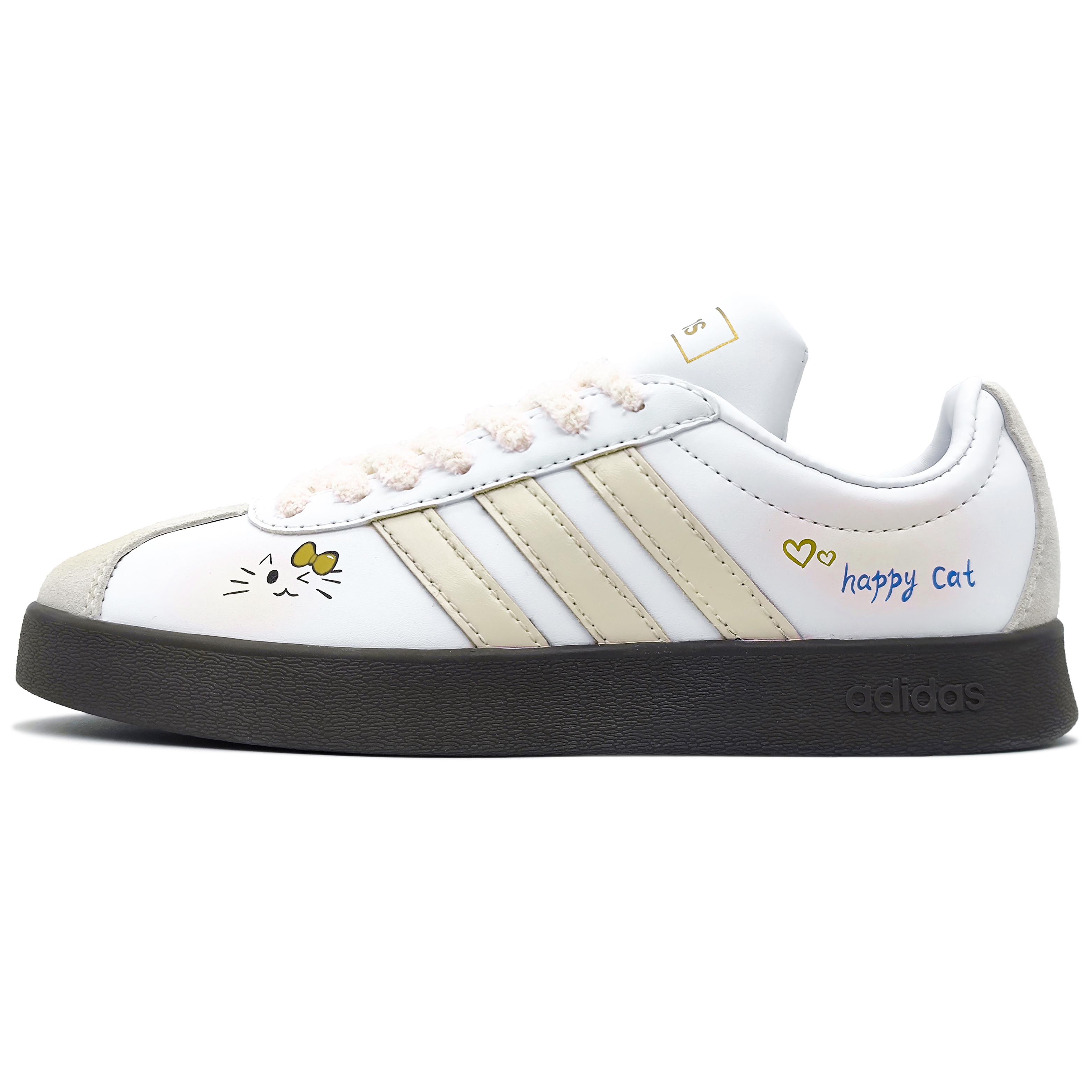 

Adidas Neo VL Court 2.0 Abrasion Resistant Low top Skateboard Shoes Unisex White Yellow ID6015(Team1148-) 38⅔