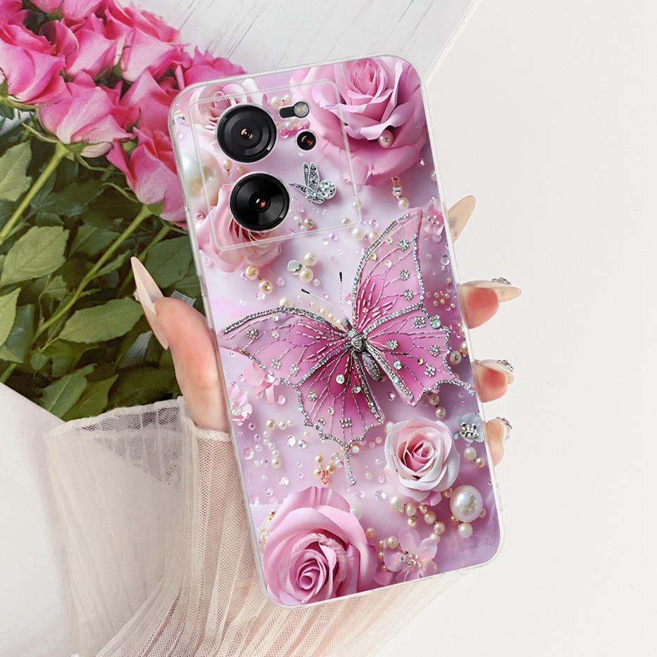 For Xiaomi Mi 13T Pro 5G Case Luxury Butterfly Tree Painted Cover Soft Silicone Phone Case For Xiaomi 13T Pro Mi13T Pro 5G Shell