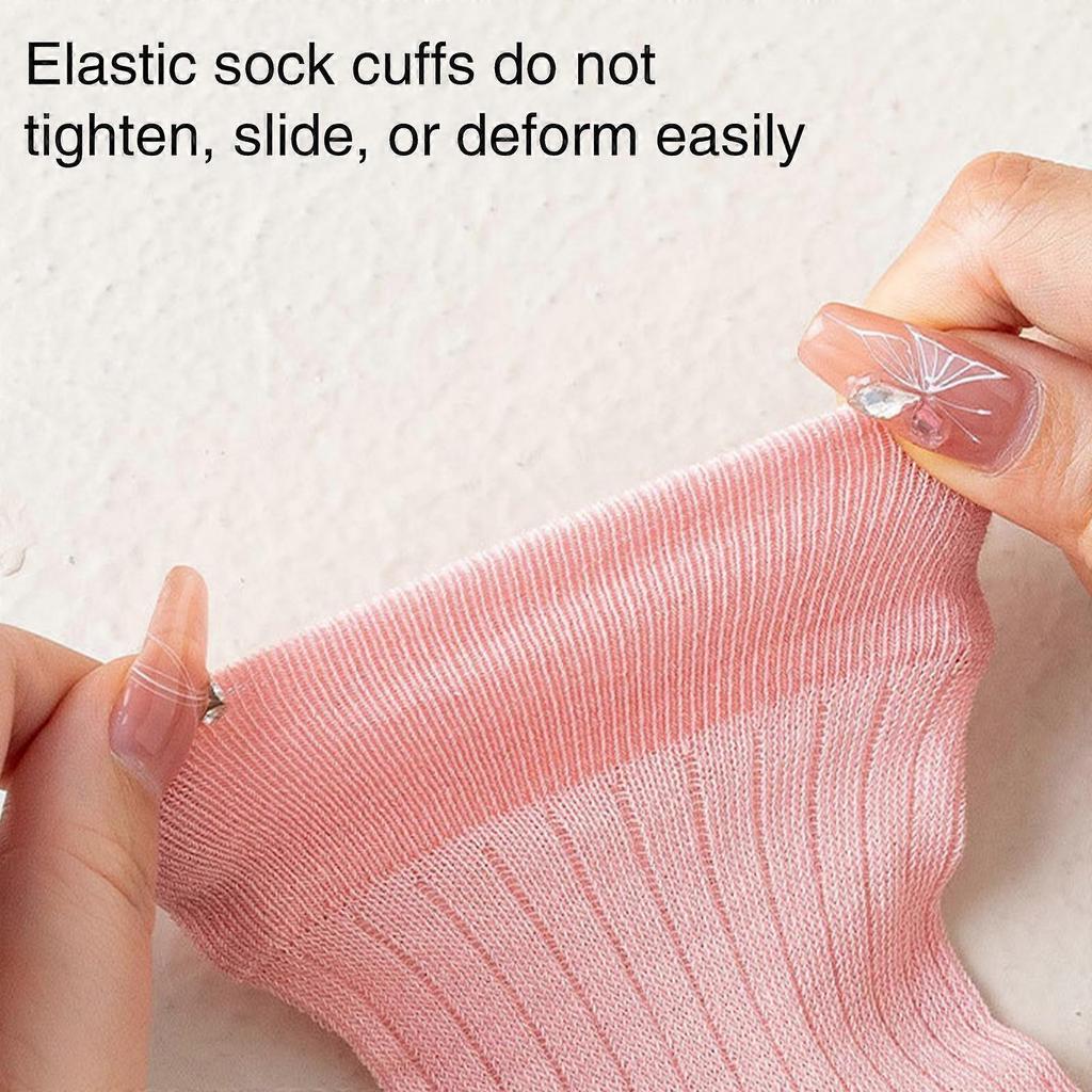 5 Pair Soft & Comfortable Girls Socks Boy Crew Socks In Tube Socks Fashionable Calf Length Socks Breathable for School  Girls cheating 