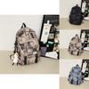 Casual Nylon Student Backpack For Daily Use With Air Cushion Straps For Teen Girls And Boys