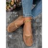 Stitching Bow Solid Color Women's Flat Loafers