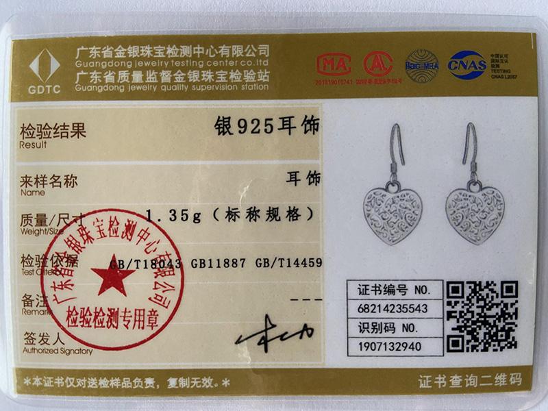 925 Sterling Silber Hohl Herz-förmigen Anhänger Piercing Ohrringe Mode Charme Hochzeit Schmuck