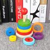 1 Set Rainbow Stacking Rings, Wooden Montessori Game For Sensory Play, Color Learning, Family Fun, Adult & Home Decor