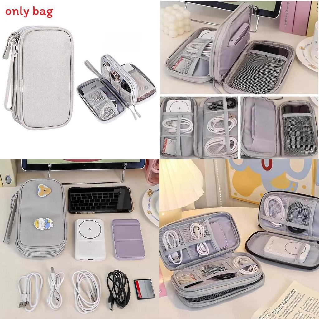 Travel Power Bank Cable Organizer With Minimalist Design For Portable Electronics