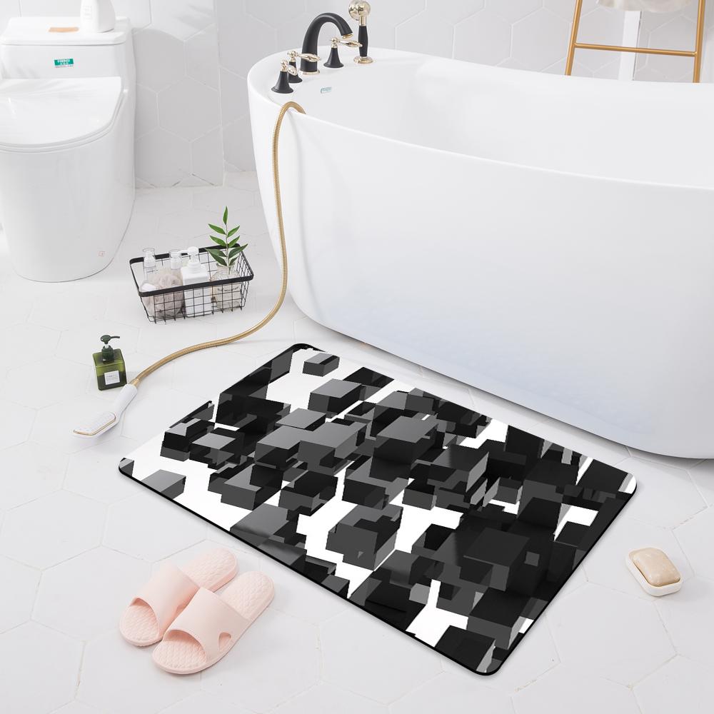 Bathroom Anti-slip Absorbent Mat Entrance Door Mat Bathroom Shower Rug Bedroom Floor Kitchen Rug
