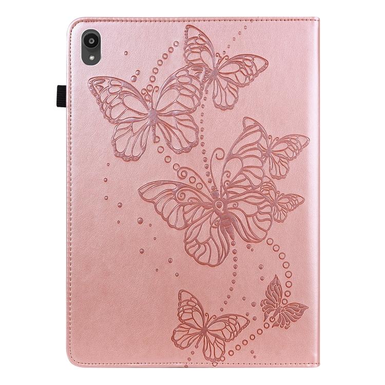 For Lenovo Tab P11 Plus Embossed Butterfly Pattern Leather Tablet Case