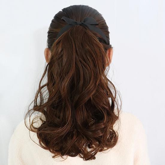 Women Fluffy Long Curly Synthetic Fiber Ponytail Fake Wig Extension Hairpiece