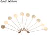 10Pcs Gold Silver Plated Simulated Pearl Alloy Copper Long Brooch Pin Lapel Dress DIY Craft Jewelry Making Brooches Accessories