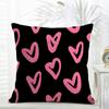 Fashion Love Heart Cushion Cover Comfort Daily Washable Linen Soft  for Sofa Bed Home Room Decor