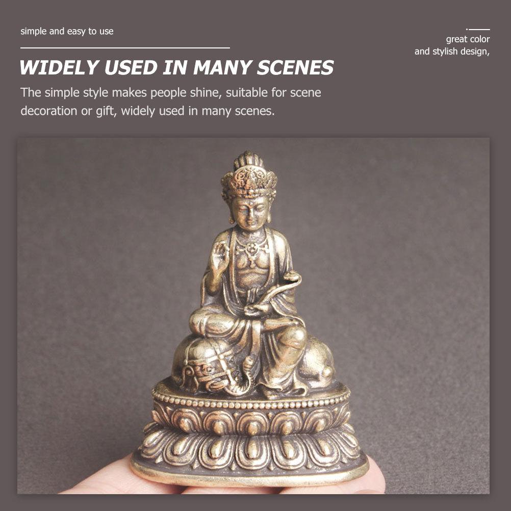 

Elegant Brass Bodhisattva Statue Retro Buddhist Decor High End Metal Art Piece for Housewarming Gift Living Room Shelf Decor China Mainland