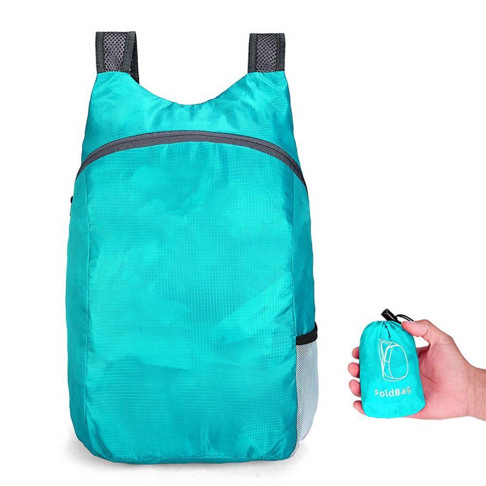 Zipper Lightweight Nylon Bag with Drawstring Storage Bags Foldable Backpack Portable   Travel