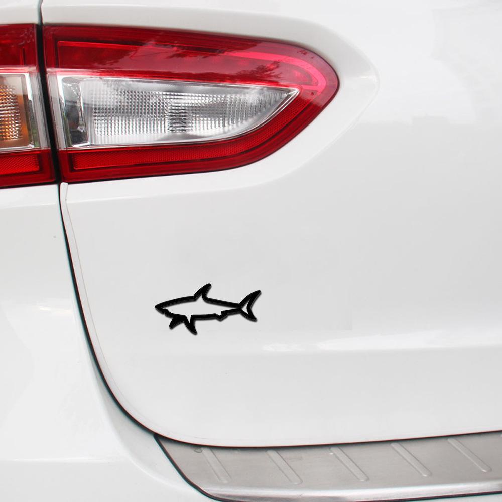 Metal Hollow Shark Sticker Car Leaf Board Shark Gills Modified Decoration Car Sticker Side Label Decoration Personalized Car Sticker