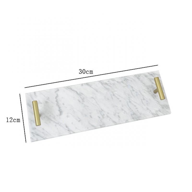 Natürliches Marmor Tablett Schmuck Aufbewahrung Heim Dekoration Badezimmer Kosmetik Display Minimalistischer Nordischer Stil
