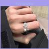 Chinese Style Flower Ring Copper Adjustable Jewelry For Women And Men