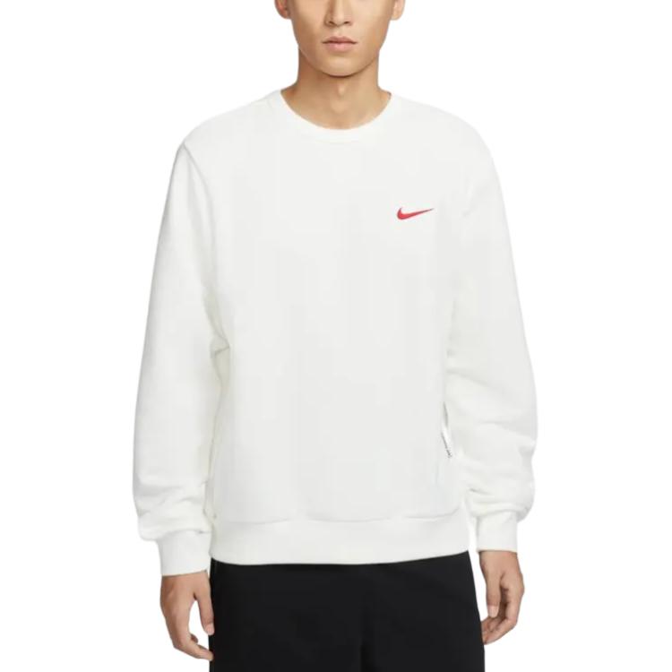 Nike Logo Casual Comfortable Letter Long Sleeve Spliced College Sweatshirt Men Sweatshirt White IB5504133