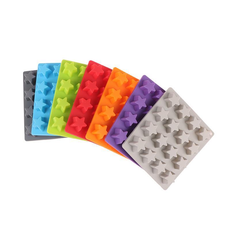 1 Stk 16 Gitter Stjerneis Gitter Femspiss Stjerner Silikon Iskrem Kakeform Isbiter Gjør-det-selv Kjøkken Bakeform