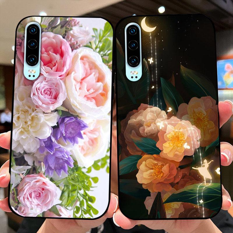 For Huawei P30 Pro Case P 30 Fashion Painted TPU Silicone Soft Phone Cover For Huawei P30 lite Coque Bumper Nova 4e Funda Capa