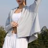 Women's Sun Protection Hoodie Jacket Lightweight Long Sleeve Sun Shirts Full Zipper Athletic Jacket with Pockets for Hiking Outdoor