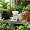 Funny Pug Shaped Planter Pot Plastic Dog Succulent Planter  Indoor Outdoor