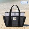 Foldable Mesh Beach Bag - Multifunctional Swim & Toiletries Storage