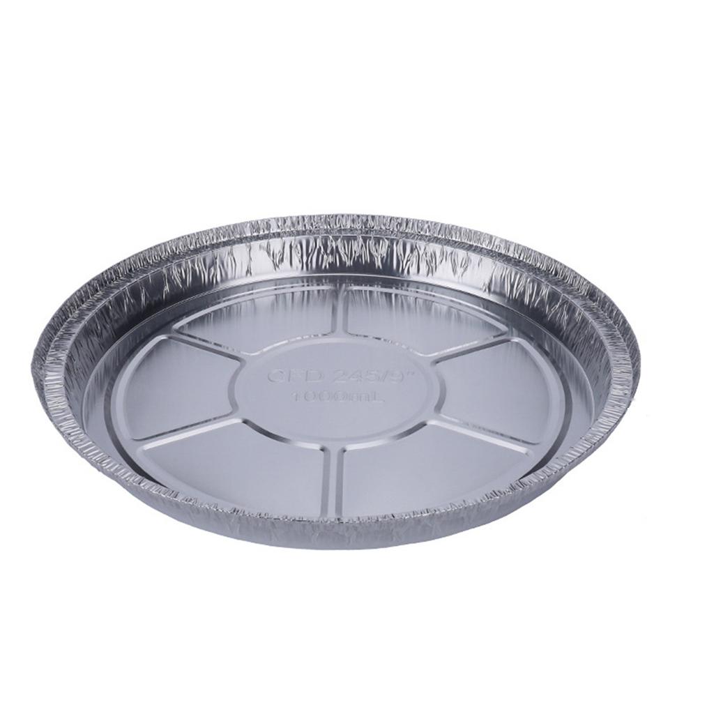 Tin Foil, Fryer, Tin Foil Tray, Oven, Baking, Barbecue, Food-grade Thickened Round Tin Foil Box, 15pc, 9-inch Shallow Tray